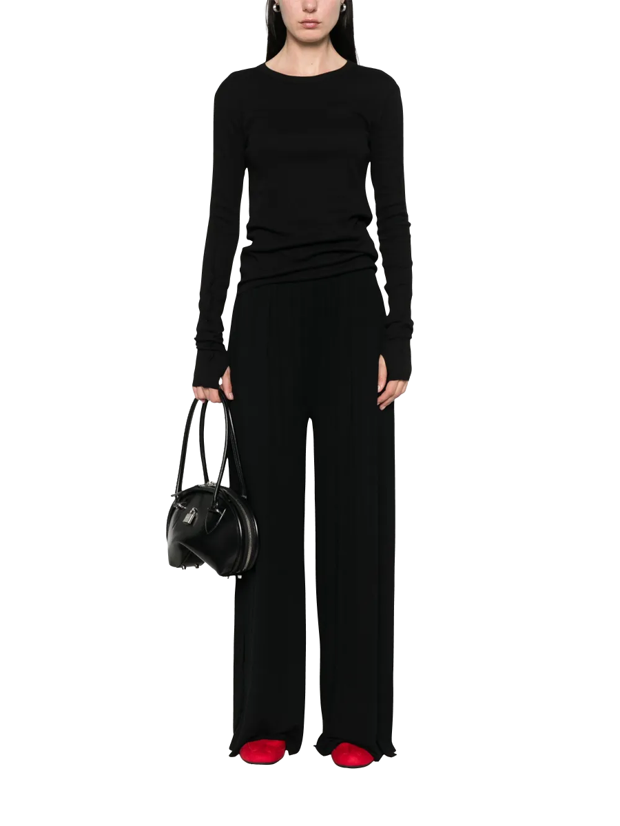 THOM KROM - Hose mit weitem Bein in Schwarz
