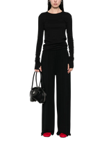 THOM KROM - Hose mit weitem Bein in Schwarz