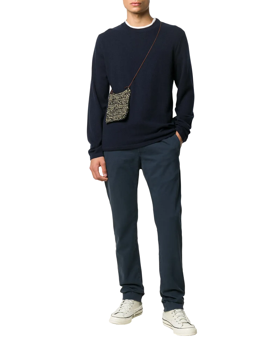 VINCE - Kaschmirpullover mit rundem Ausschnitt in Marineblau