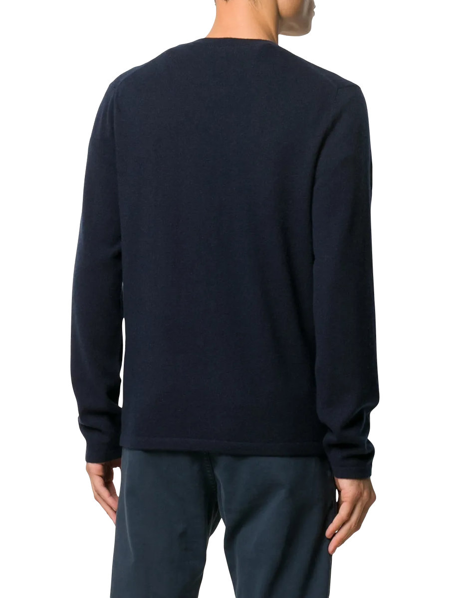VINCE - Kaschmirpullover mit rundem Ausschnitt in Marineblau
