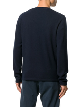 VINCE - Kaschmirpullover mit rundem Ausschnitt in Marineblau
