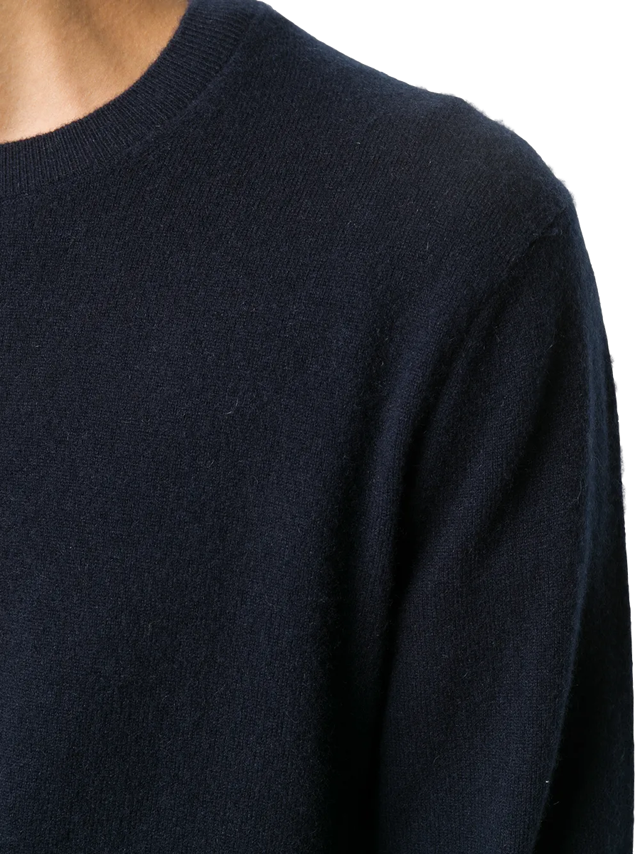 VINCE - Kaschmirpullover mit rundem Ausschnitt in Marineblau