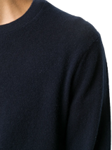 VINCE - Kaschmirpullover mit rundem Ausschnitt in Marineblau