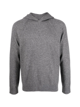 VINCE - Melierter Strick-Hoodie in Grau