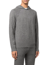 VINCE - Melierter Strick-Hoodie in Grau