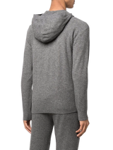 VINCE - Melierter Strick-Hoodie in Grau