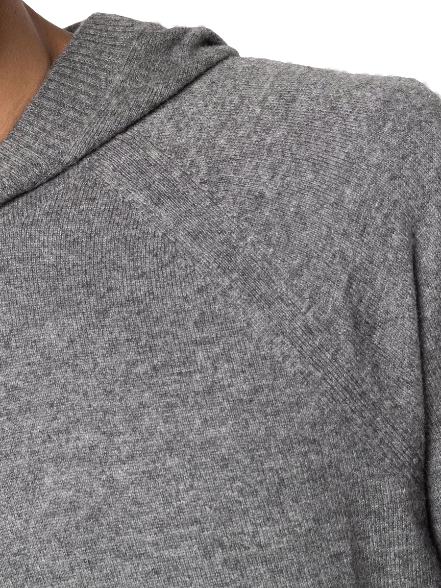 VINCE - Melierter Strick-Hoodie in Grau