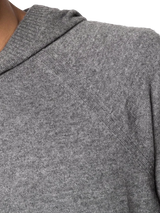 VINCE - Melierter Strick-Hoodie in Grau